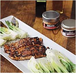 Blackened Asian Salmon With Pan Roasted Bok Choy